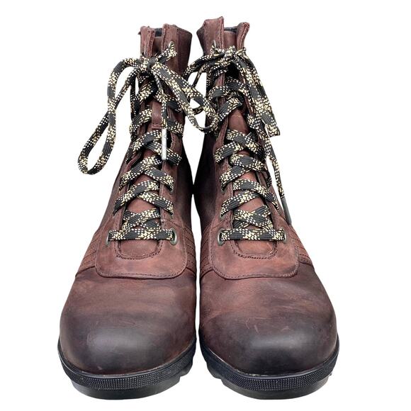 Sorel Women's Lexie Brown Leather Hidden Wedge Ankle Boot Size US 10.5 - Picture 4 of 10